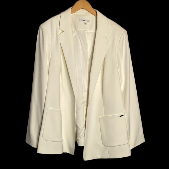 Calvin Klein Jackets & Blazers - Calvin Klein NWT bright white open front jacket blazer size 24